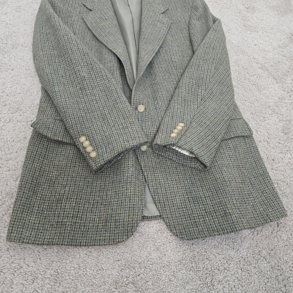 Vintage Polo by Ralph Lauren Houndstooth Wool Blazer‎ Mens 43 R Grandpacore USA